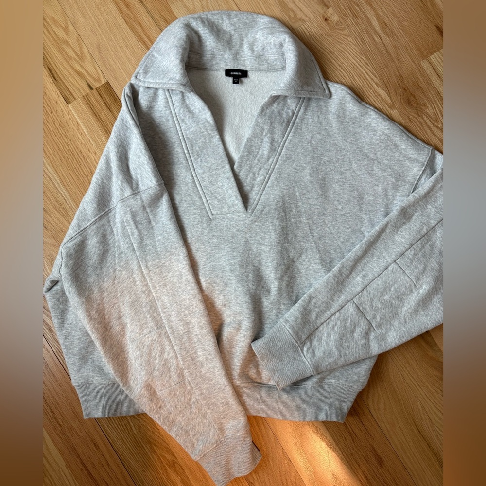 Express gray sweatshirt.